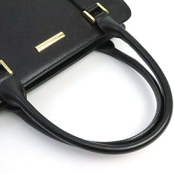 BURBERRY Nova Check Saffiano Handbag Black Size ONE SIZE