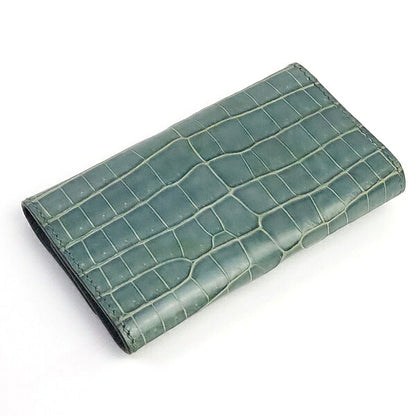 HERMES Crocodile Blue Jean Key Case Polo