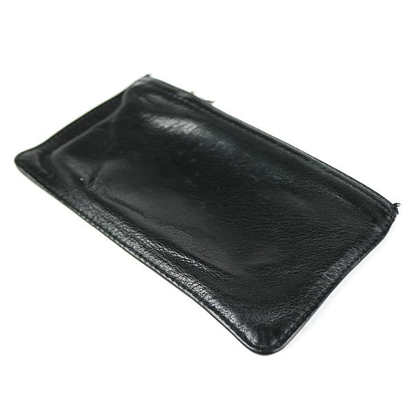 CHROME HEARTS Dagger Zip Leather Purse Black Size ONE SIZE