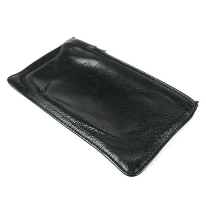 CHROME HEARTS Dagger Zip Leather Purse Black Size ONE SIZE