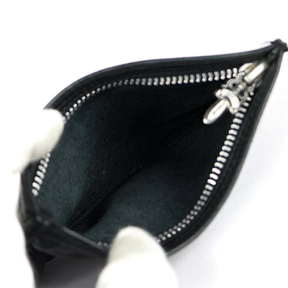 CHROME HEARTS Dagger Zip Leather Purse Black Size ONE SIZE