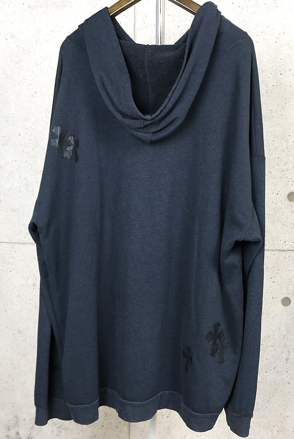 CHROME HEARTS Y NOT Cross Patch Hoodie Black Size XL