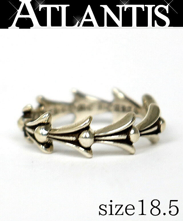 CHROME HEARTS Cross Tail Ring Silver Size ONE SIZE