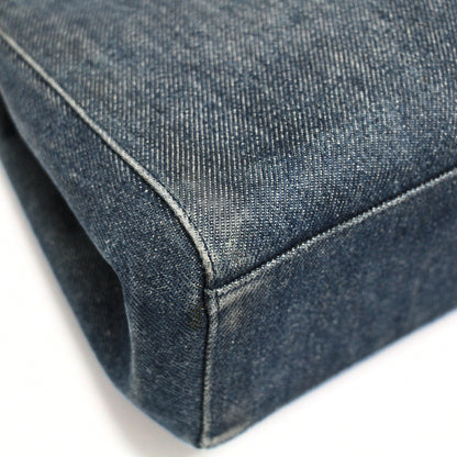 CHANEL Blue Plastic Handle Denim
