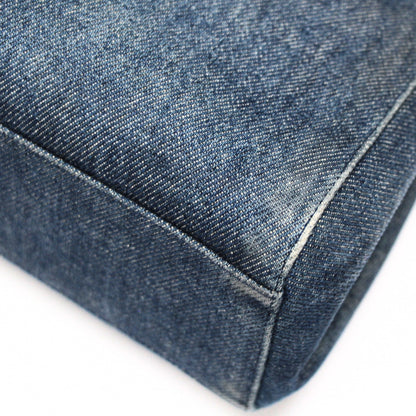 CHANEL Blue Plastic Handle Denim