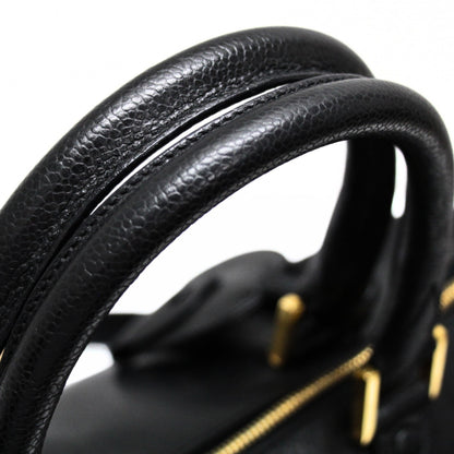CHANEL Coco Mark Caviar Skin 2-Way Bag Black Size ONE SIZE