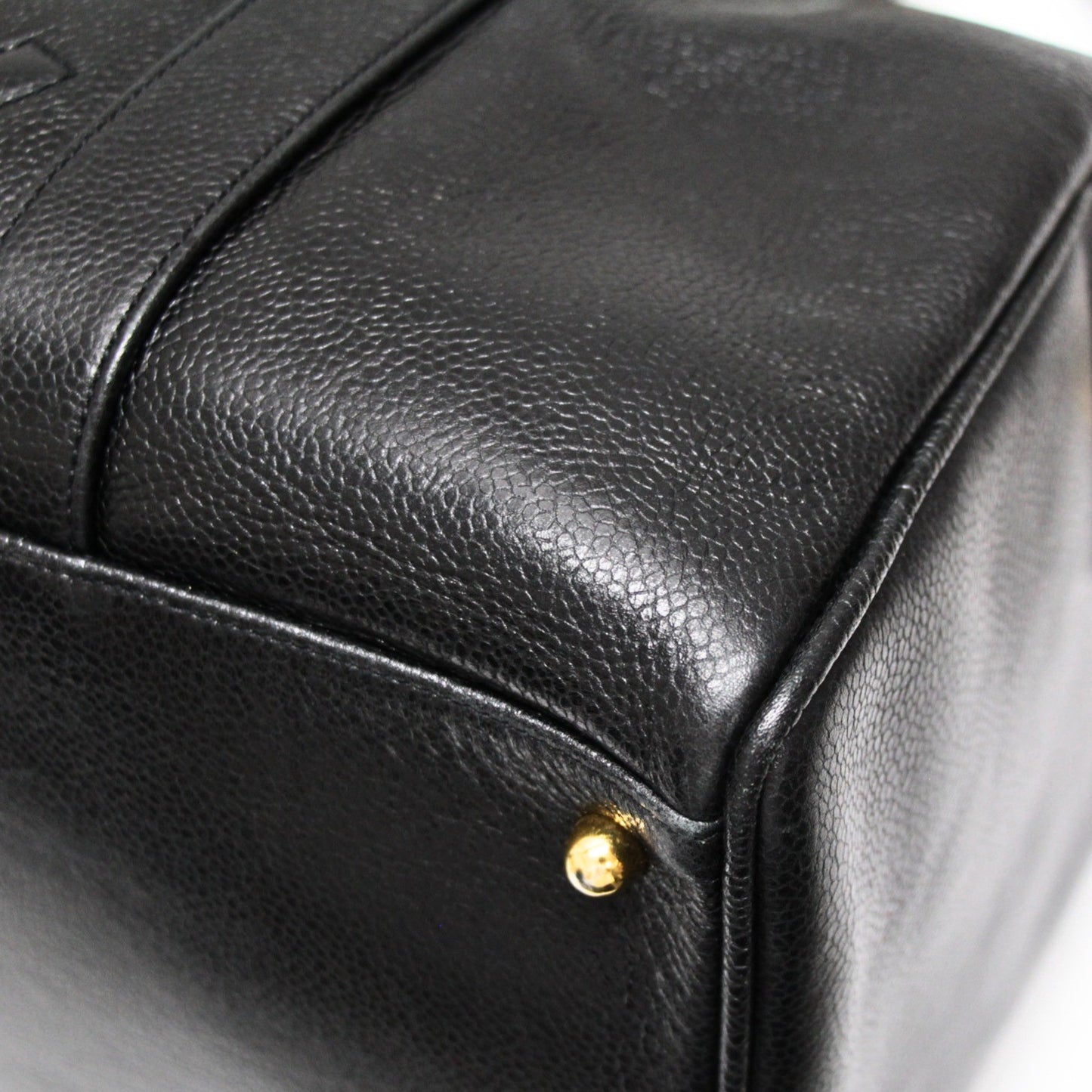 CHANEL Coco Mark Caviar Skin 2-Way Bag Black Size ONE SIZE