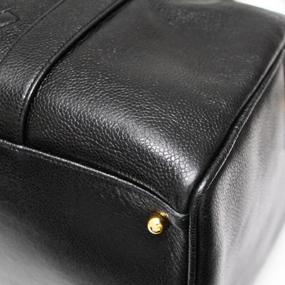 CHANEL Coco Mark Caviar Skin 2-Way Bag Black Size ONE SIZE