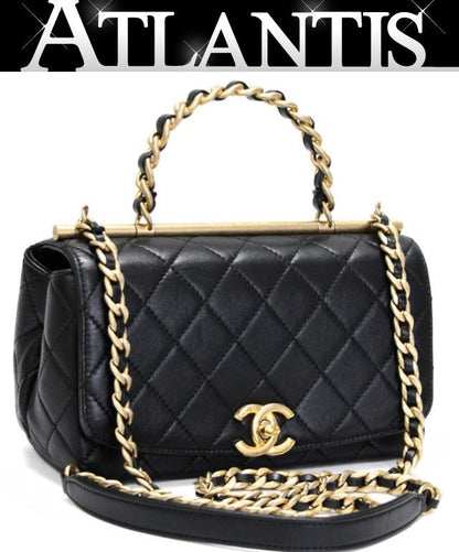 CHANEL Matelasse 20 Lambskin Top 2-Way Bag Size ONE SIZE