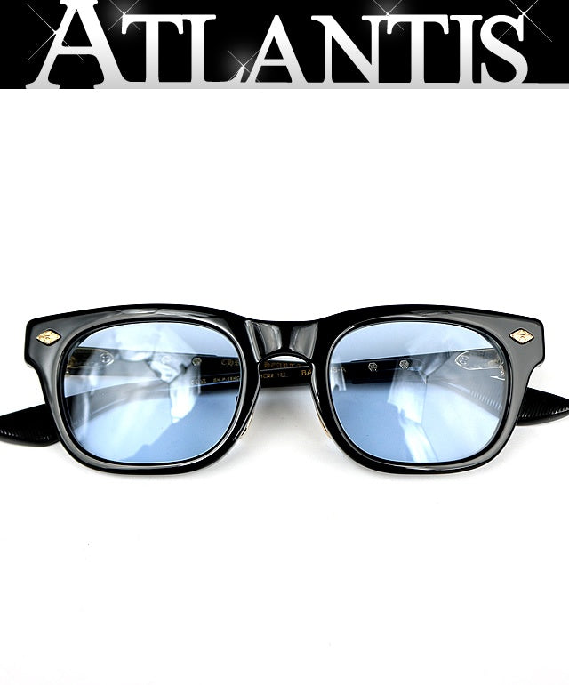 CHROME HEARTS BAGGINS-A Black Gold Glasses Size ONE SIZE