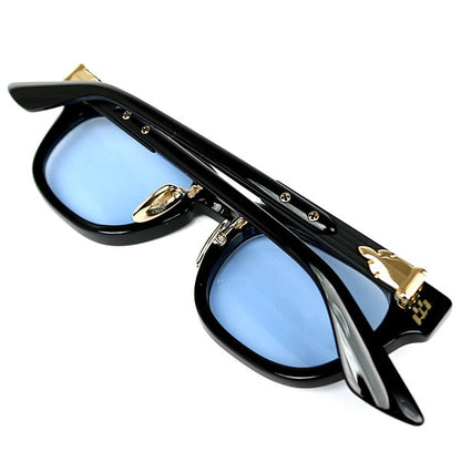 CHROME HEARTS BAGGINS-A Black Gold Glasses Size ONE SIZE