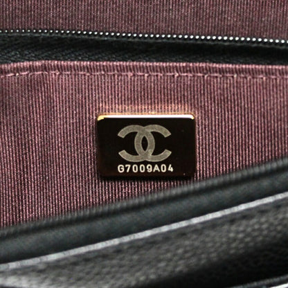CHANEL Matelasse Caviar Skin Wallet Black Size ONE SIZE
