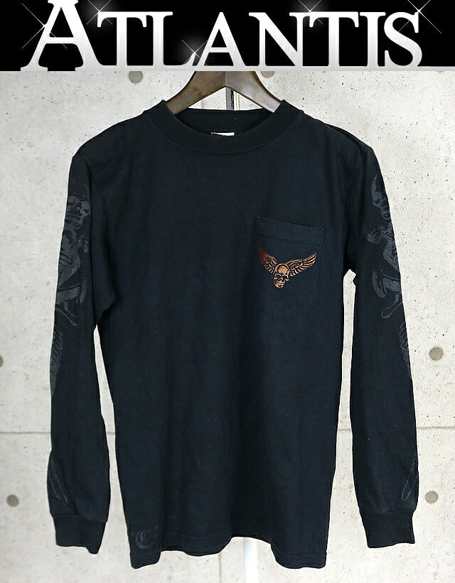 CHROME HEARTS Old FOTI MAHALIA Long Sleeve Tee Black Size S
