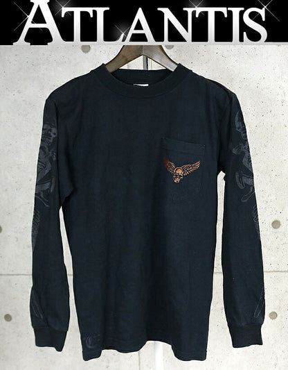 CHROME HEARTS Old FOTI MAHALIA Long Sleeve Tee Black Size S