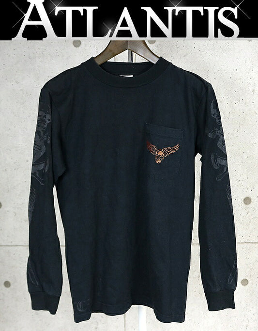 CHROME HEARTS Old FOTI MAHALIA Long Sleeve Tee Black Size S