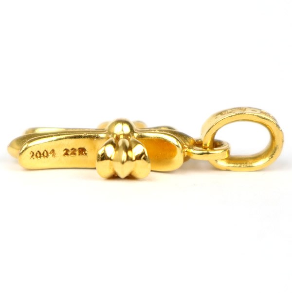 CHROME HEARTS 22K Babyfat Cross Diamond Charm Size ONE SIZE