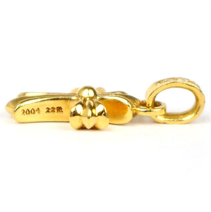 CHROME HEARTS 22K Babyfat Cross Diamond Charm Size ONE SIZE