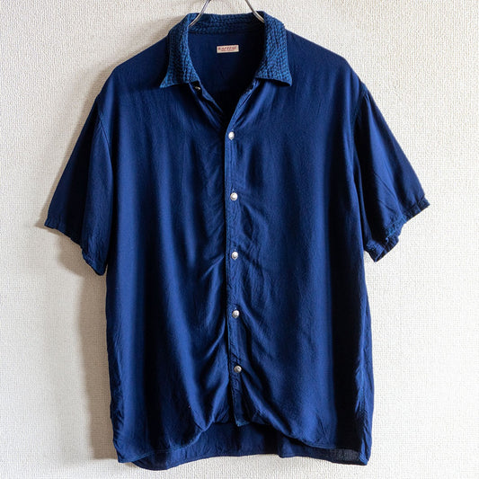 Kapital Indigo Sashiko Camp Shirt Size L