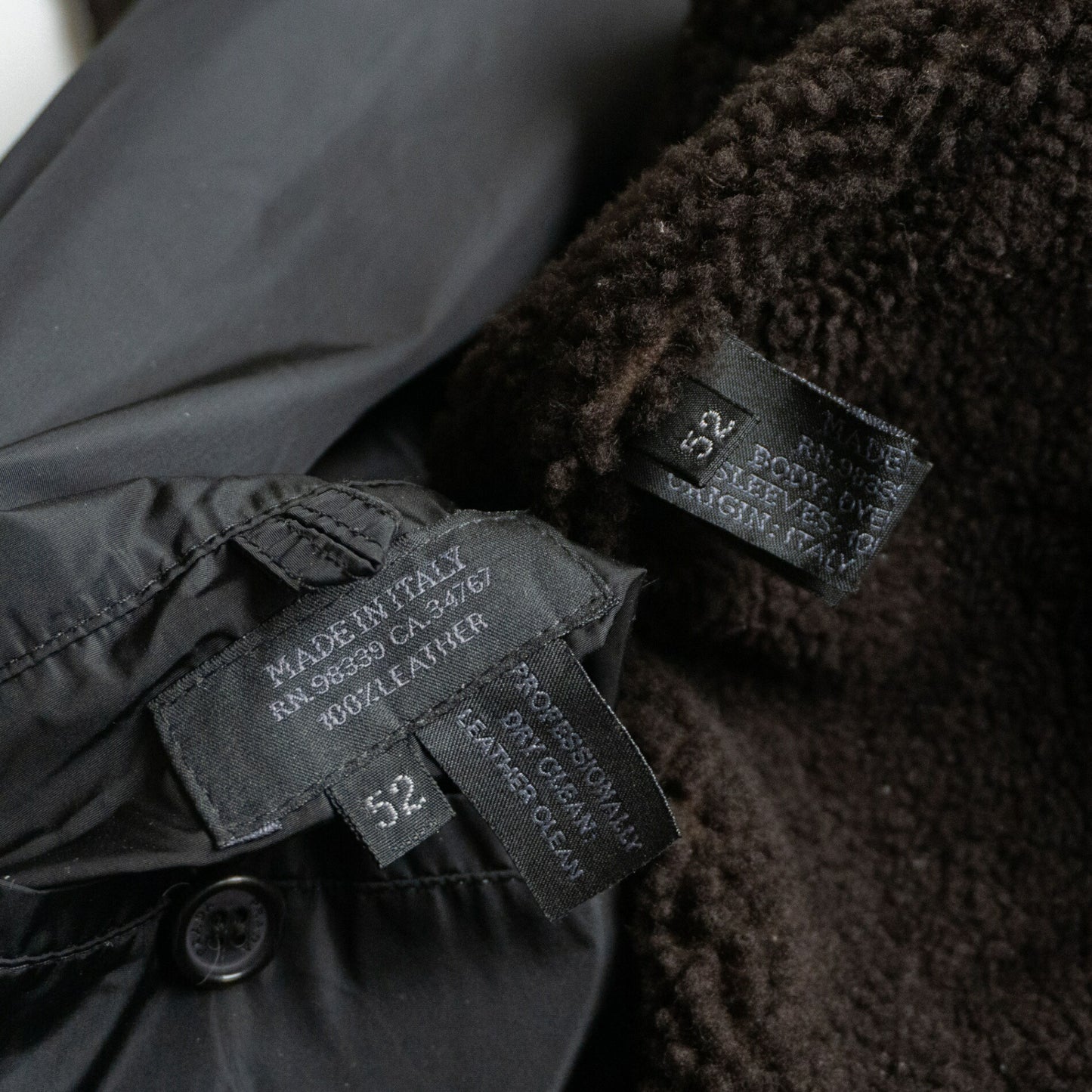 Prada Leather Hooded Lined Coat Brown Size 52