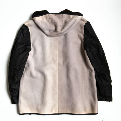 Prada Leather Hooded Lined Coat Brown Size 52