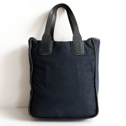 GHURKA NO.20 Tall Shopper Leather Canvas Tote Size ONE SIZE