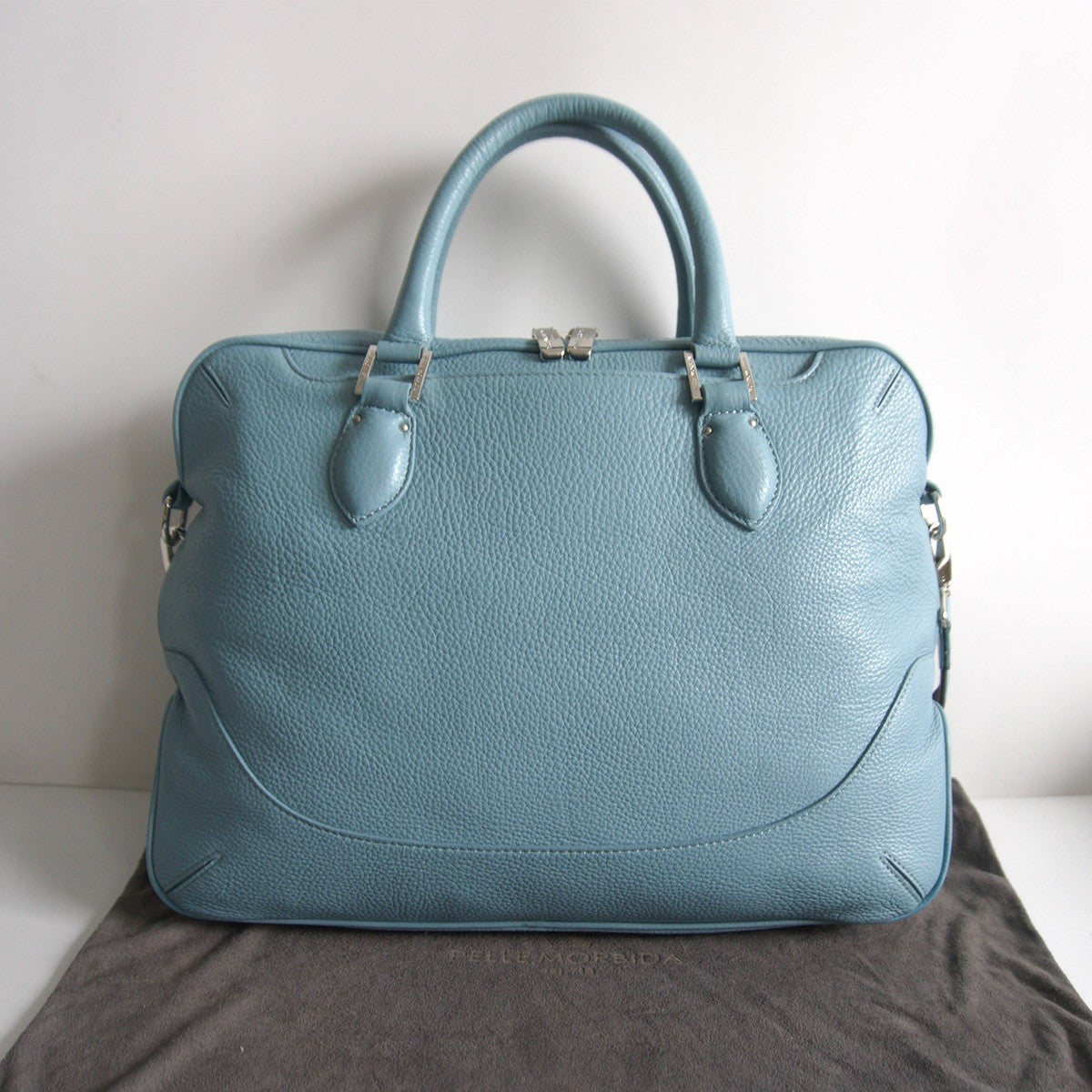 PELLE MORBIDA Maiden Voyage Convertible Tote Bag Blue