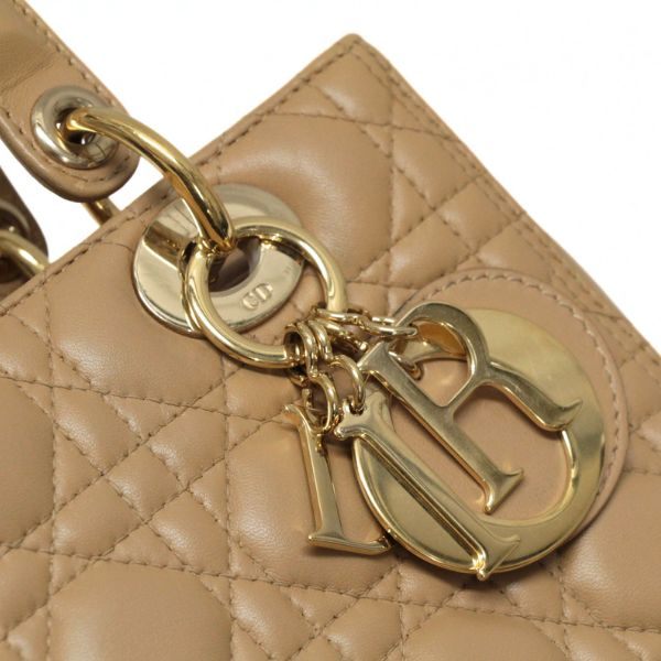 Christian Dior Lady Dior Cannage Bag Beige Size ONE SIZE