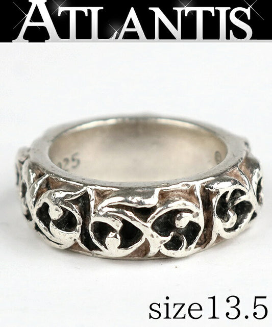 CHROME HEARTS Eternity Vine Band Silver Ring Size US 7