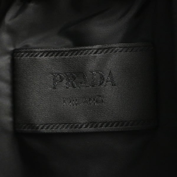 PRADA Triangle Logo Nylon Padded Vest Black Size 46