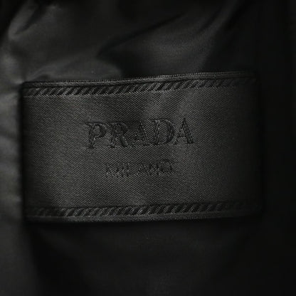 PRADA Triangle Logo Nylon Padded Vest Black Size 46
