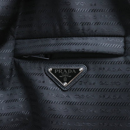 PRADA Triangle Logo Nylon Padded Vest Black Size 46