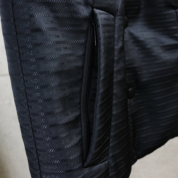 PRADA Triangle Logo Nylon Padded Vest Black Size 46