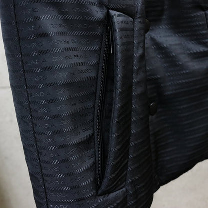 PRADA Triangle Logo Nylon Padded Vest Black Size 46