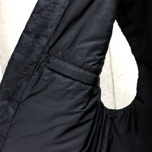 PRADA Triangle Logo Nylon Padded Vest Black Size 46