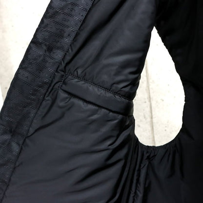 PRADA Triangle Logo Nylon Padded Vest Black Size 46