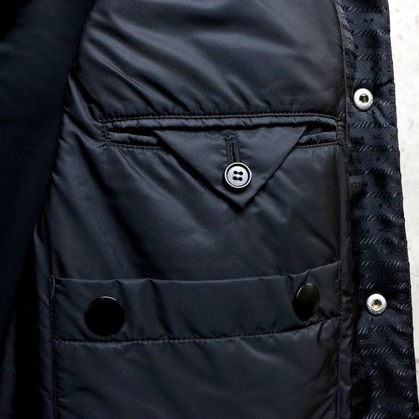 PRADA Triangle Logo Nylon Padded Vest Black Size 46