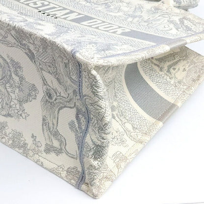 Christian Dior Toile de Jouy Canvas Tote Gray Size ONE SIZE