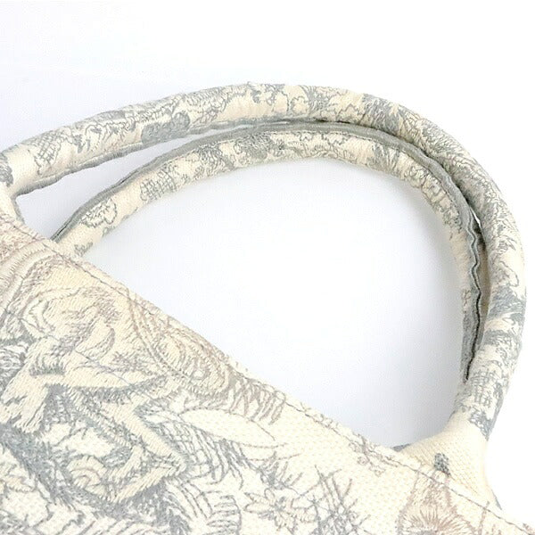 Christian Dior Toile de Jouy Canvas Tote Gray Size ONE SIZE