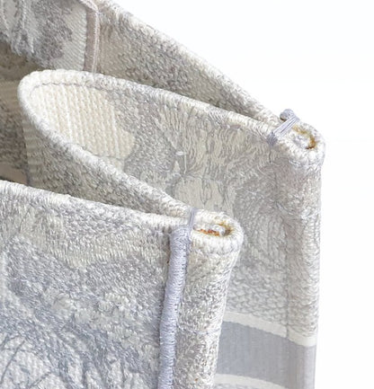 Christian Dior Toile de Jouy Canvas Tote Gray Size ONE SIZE