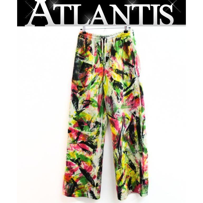 CELINE Tie-Dye Flare Jogger Pants Multi Color Size XS