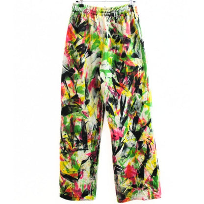 CELINE Tie-Dye Flare Jogger Pants Multi Color Size XS