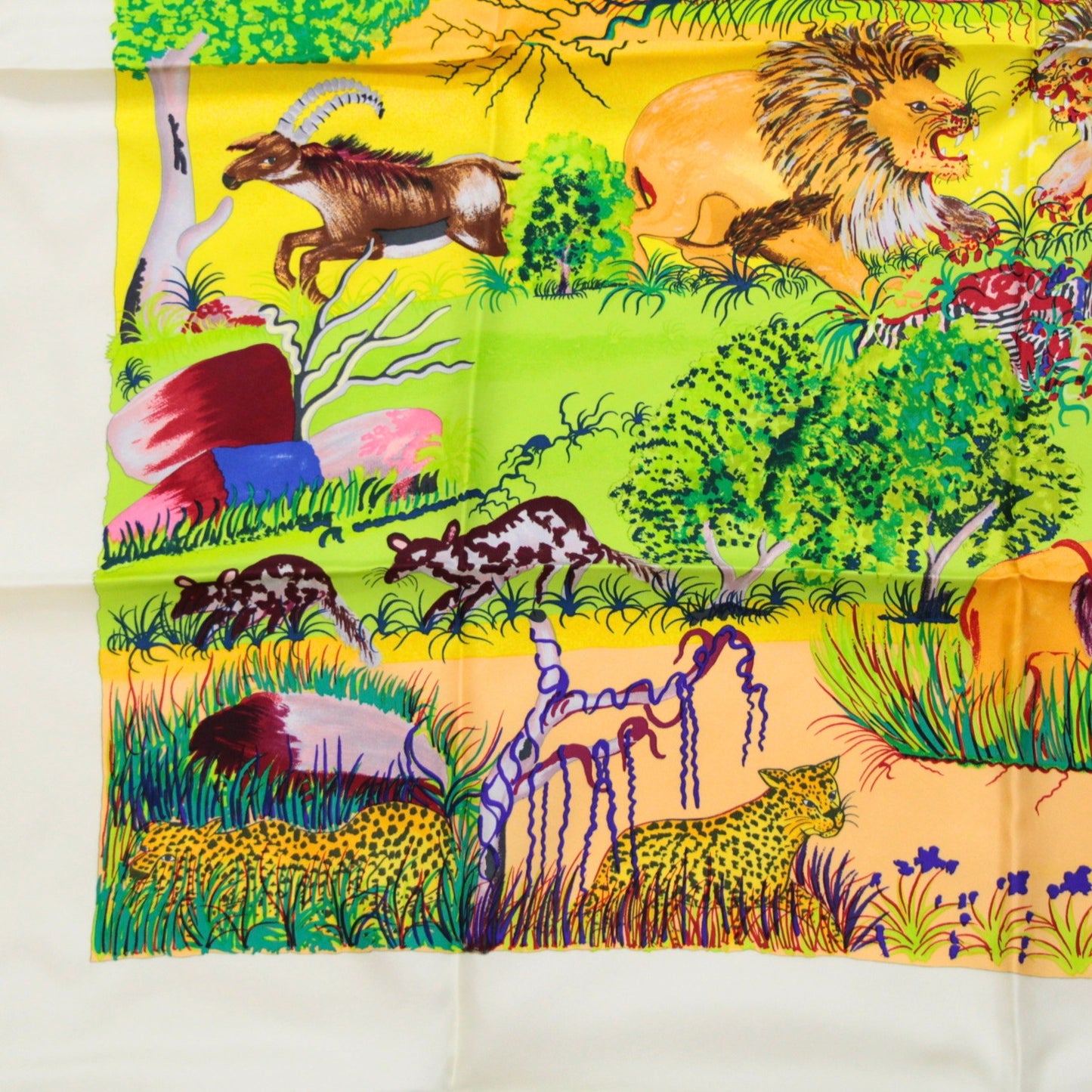 HERMES Carré 90 "Nuba Mountain" Silk Scarf Size ONE SIZE
