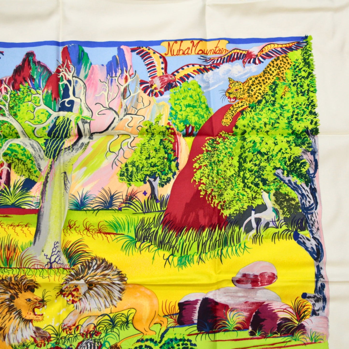 HERMES Carré 90 "Nuba Mountain" Silk Scarf Size ONE SIZE