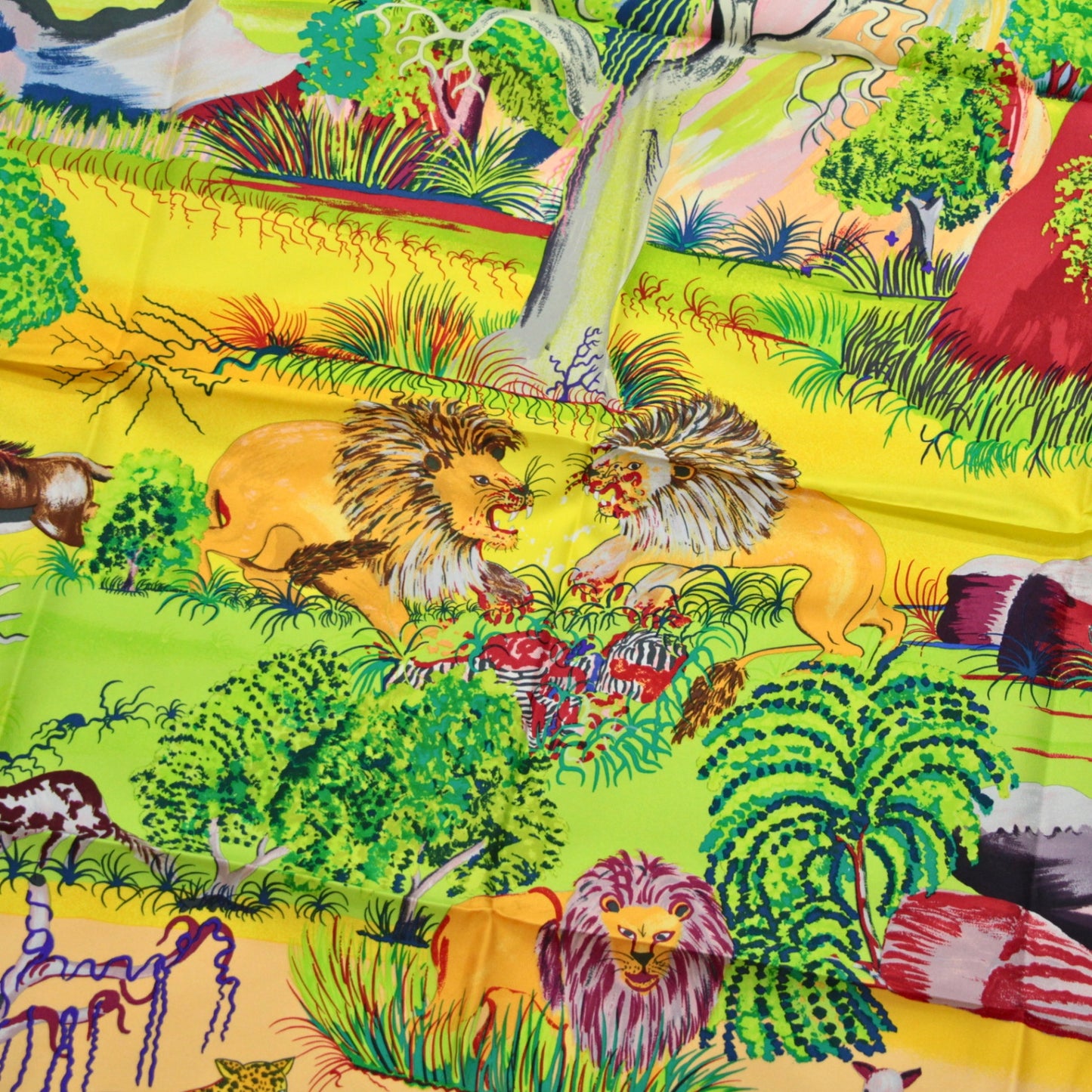 HERMES Carré 90 "Nuba Mountain" Silk Scarf Size ONE SIZE