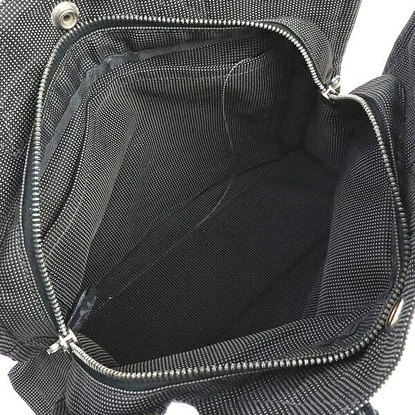 HERMES Herline PM Canvas Handbag Gray Size ONE SIZE