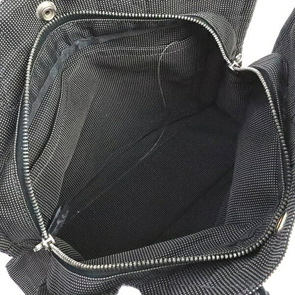 HERMES Herline PM Canvas Handbag Gray Size ONE SIZE