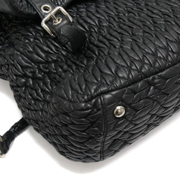 Miu Miu Matelasse Leather 2-Way Bag Black Size ONE SIZE