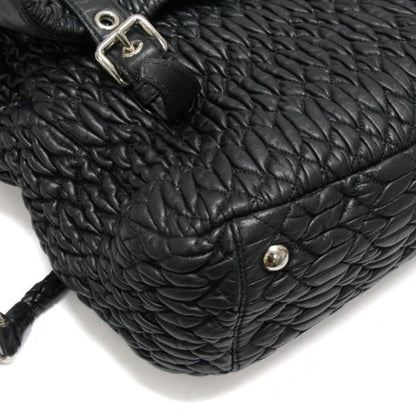 Miu Miu Matelasse Leather 2-Way Bag Black Size ONE SIZE