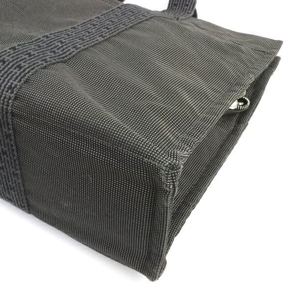 HERMES Herline MM Canvas Tote Bag Gray Size ONE SIZE