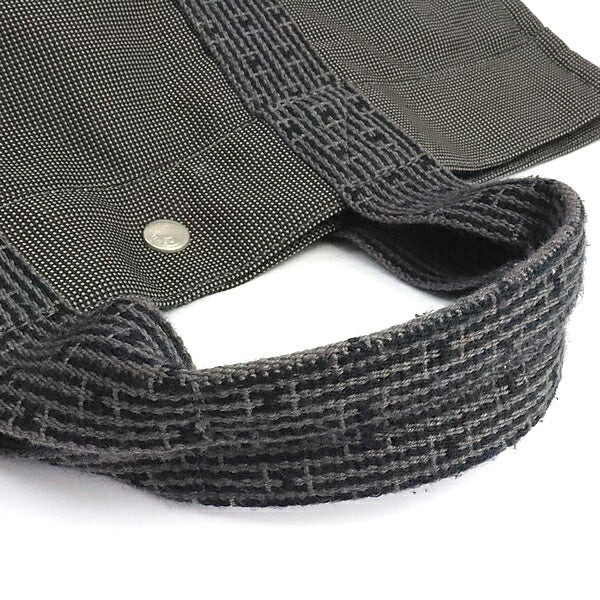 HERMES Herline MM Canvas Tote Bag Gray Size ONE SIZE